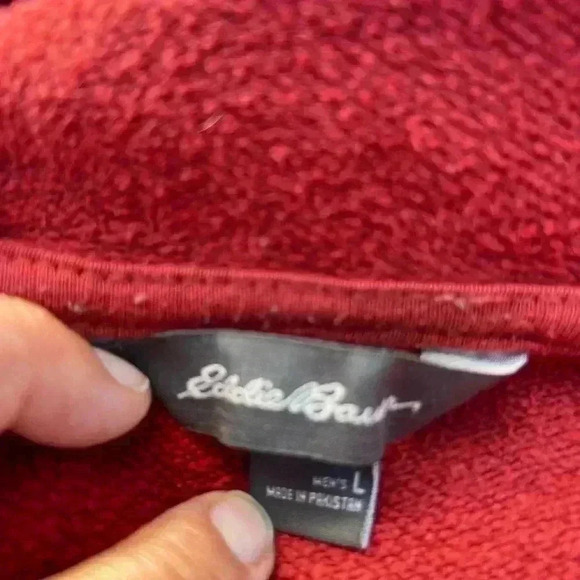 Eddie Bauer Men's Large Pullover Burnt Rust Hoodie - Picture 7 of 7